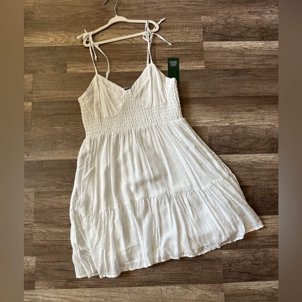 White mini dress